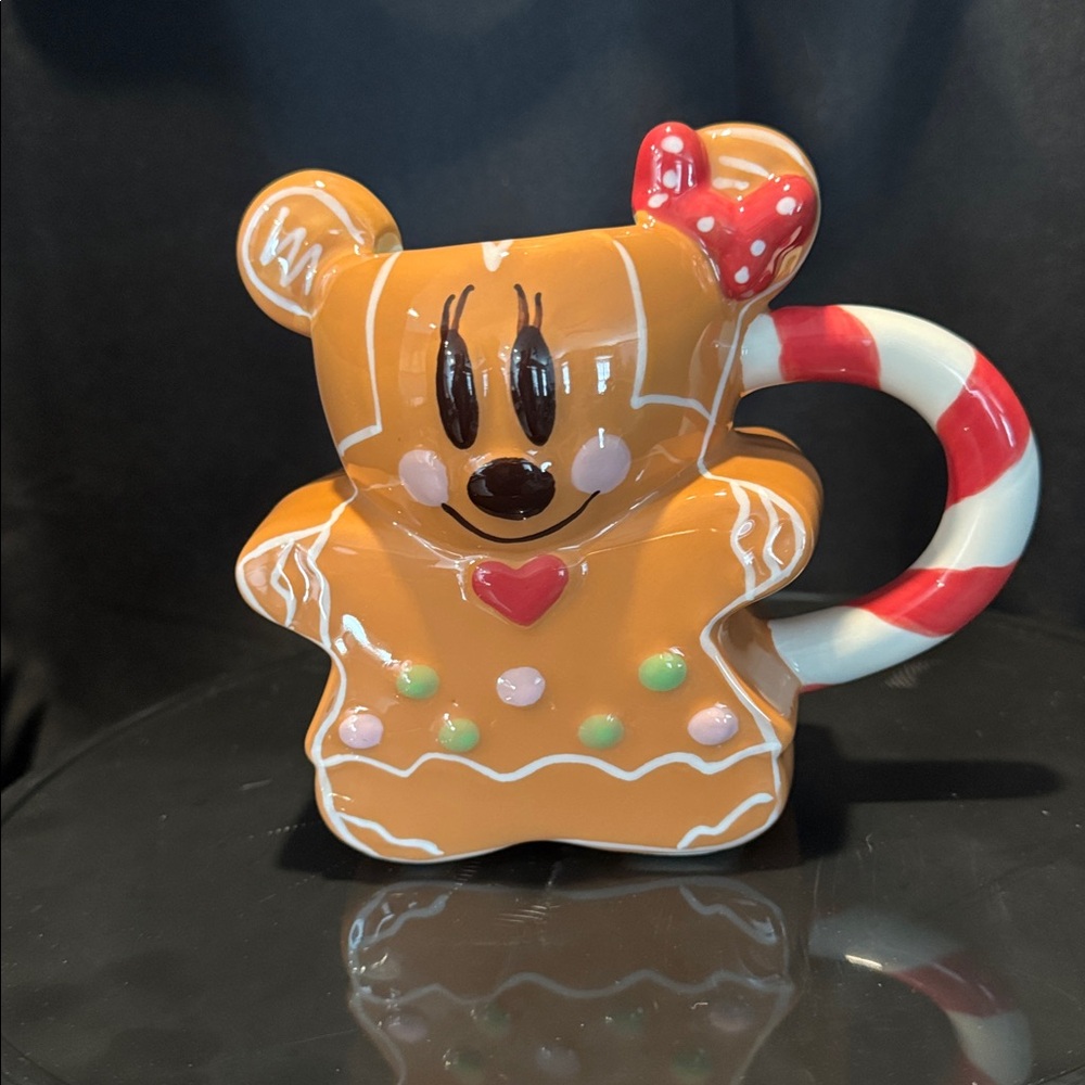 Disney Gingerbread Minnie Mug - Brown, Red, White